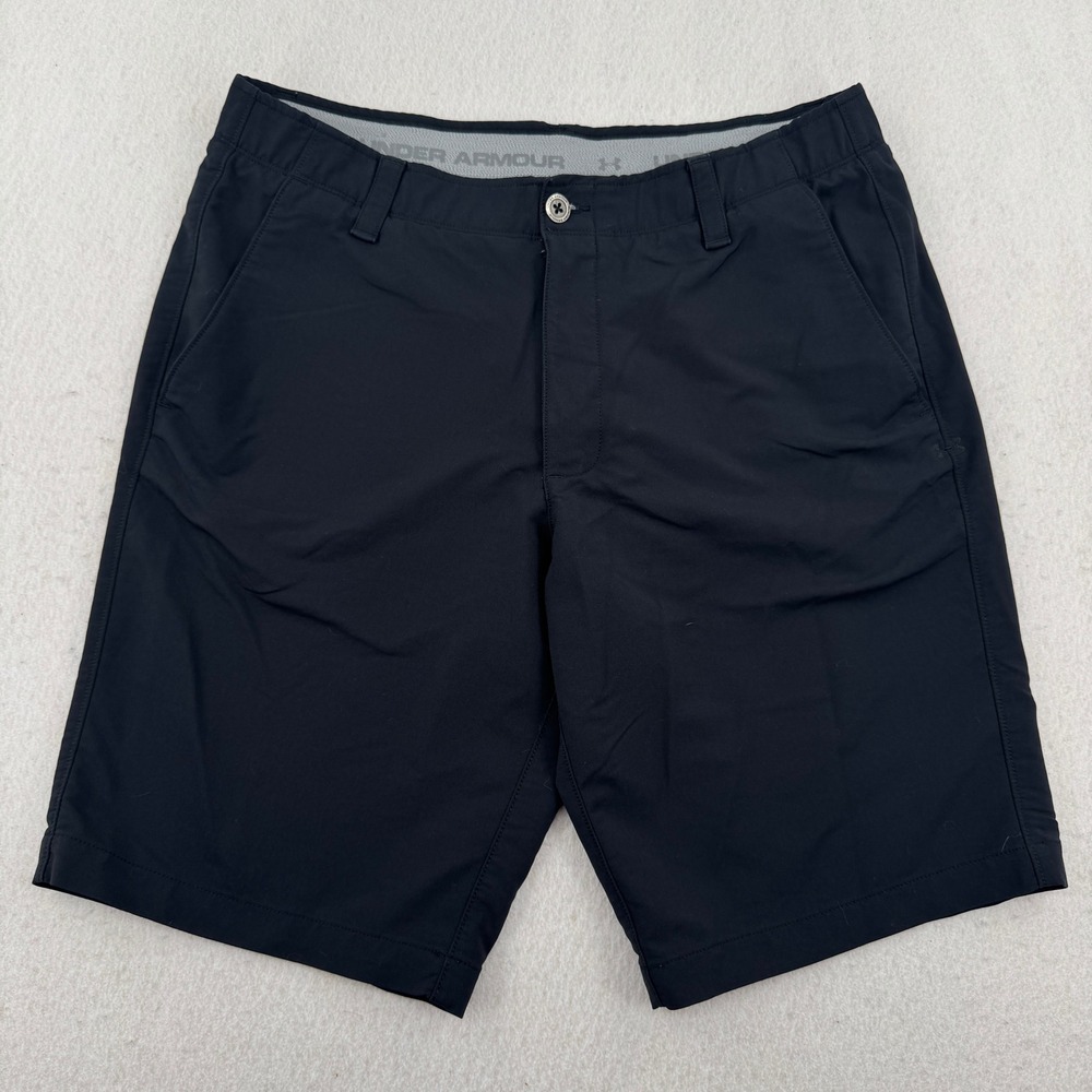 Under Armour Mens Nylon Golf Shorts Black Size 36 Athleisure Performance